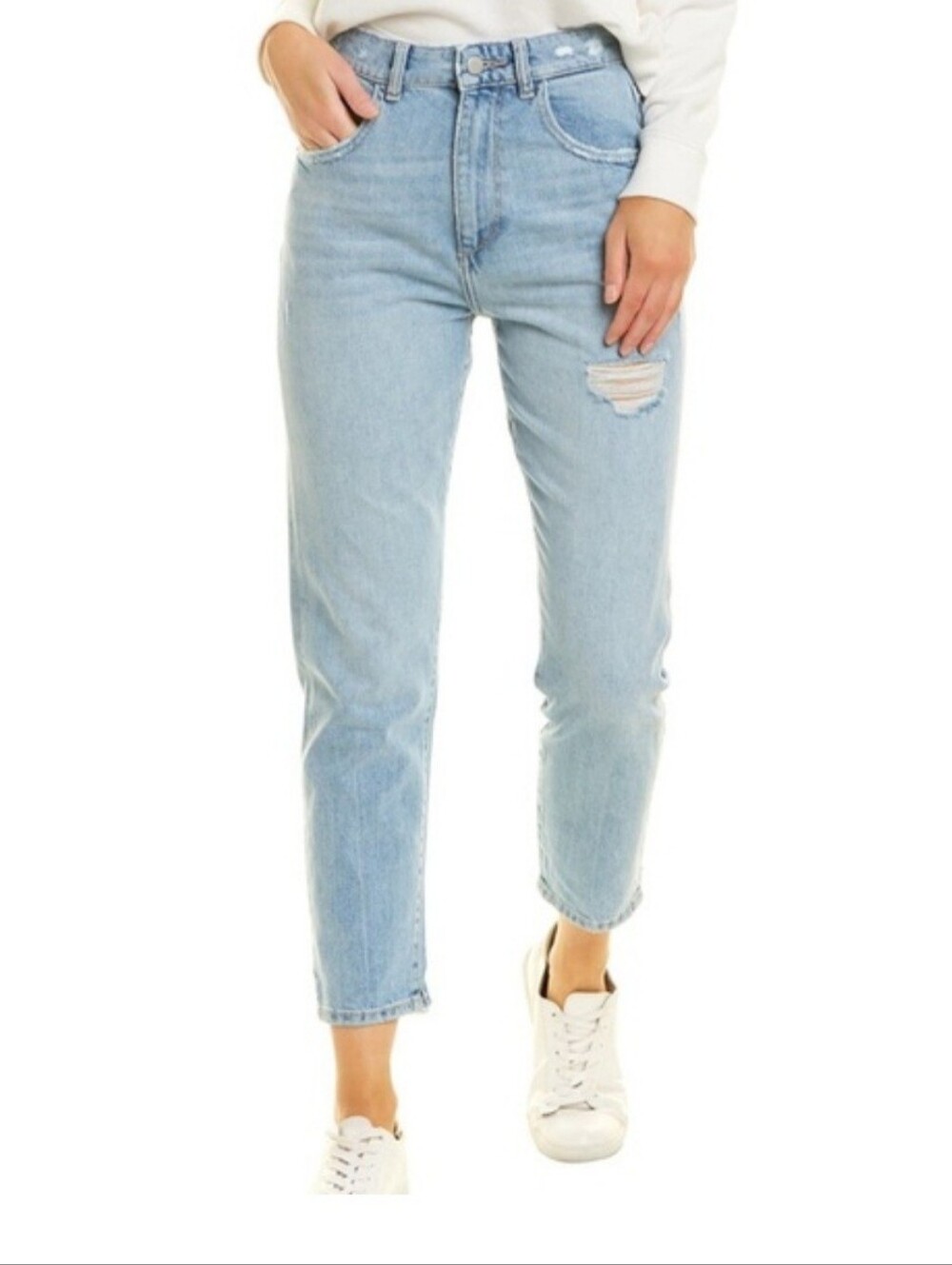 DL1961 Susie High-Rise Tapered Jean Light Wash 100% Cotton distressed Size 27
